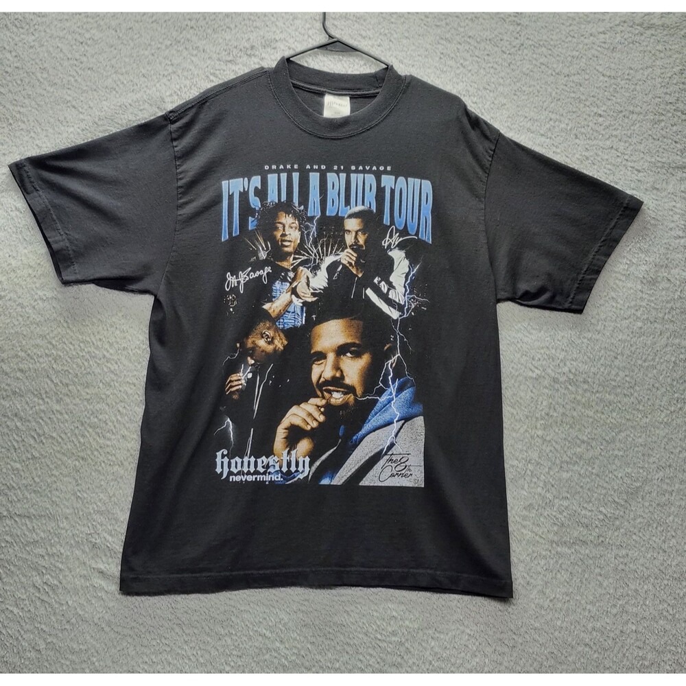 Drake 21 Savage It's All A Blur Tour Shirt L Shaka Wear Heavyweight Graphic Tee